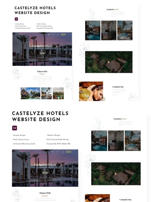 酒店網(wǎng)站設(shè)計(jì) 模板與素材的完美融合